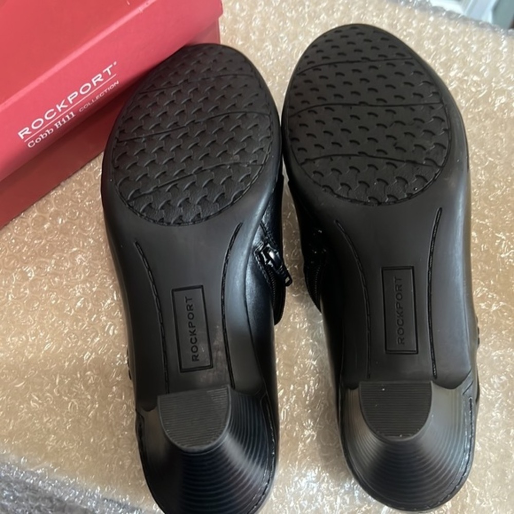 ROCKPORT COBB HILL COLLECTION WOMENS MELISSA BLACK LEATHER SHOES SIZE 10 Medium - Picture 8 of 12